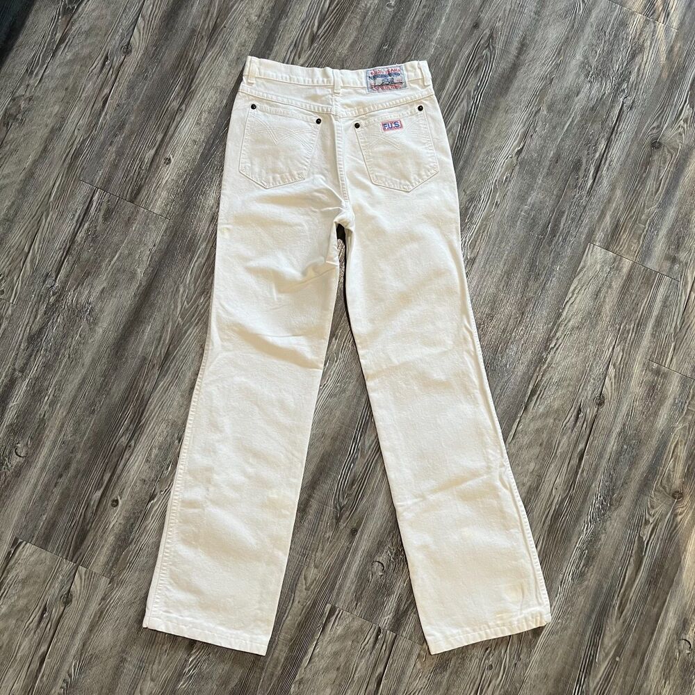 Vintage F.U.’s Jeans Off White Straight Leg Denim (29, fits 26x30) - Picture 2 of 9